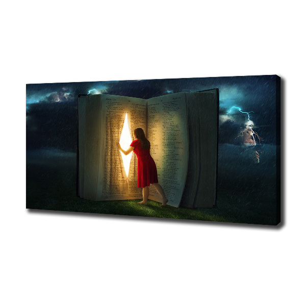 Canvas wall art The world of books