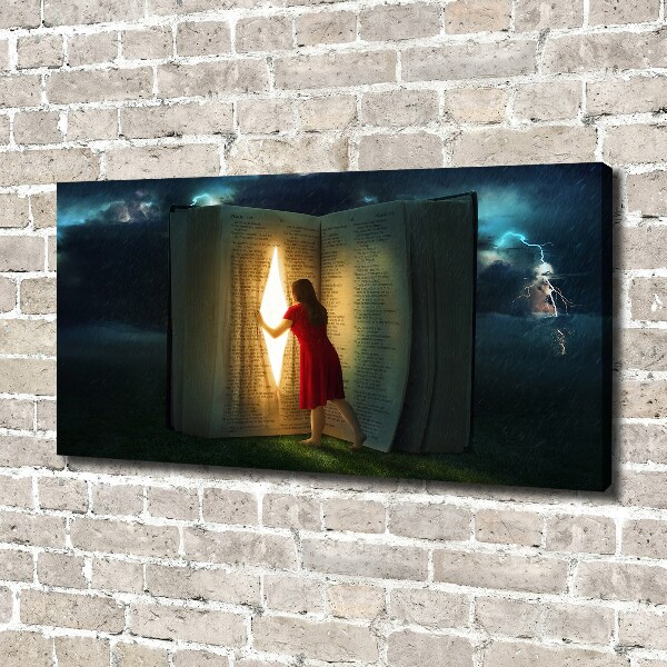 Canvas wall art The world of books