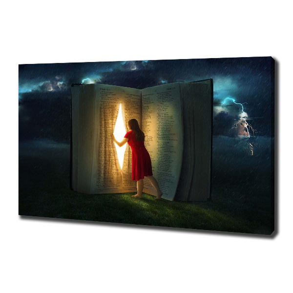 Canvas wall art The world of books