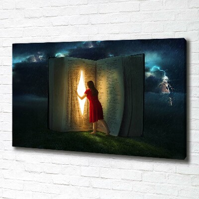 Canvas wall art The world of books