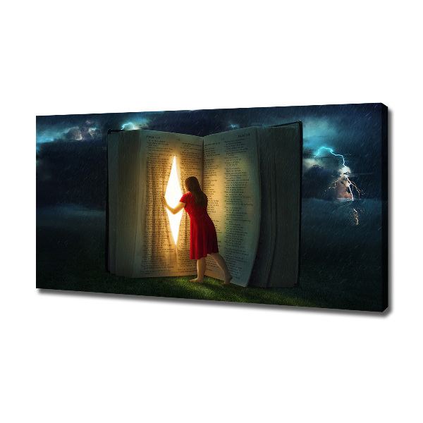 Canvas wall art The world of books