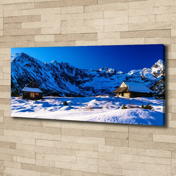 Canvas wall art Houses in the Tatra Mountains