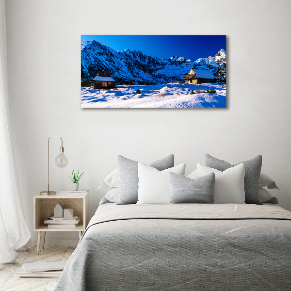 Canvas wall art Houses in the Tatra Mountains