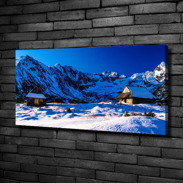 Canvas wall art Houses in the Tatra Mountains