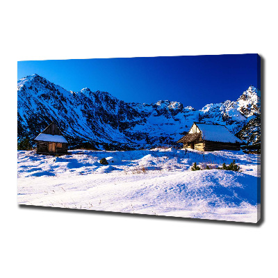 Canvas wall art Houses in the Tatra Mountains