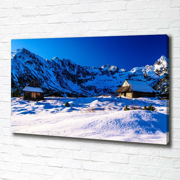 Canvas wall art Houses in the Tatra Mountains