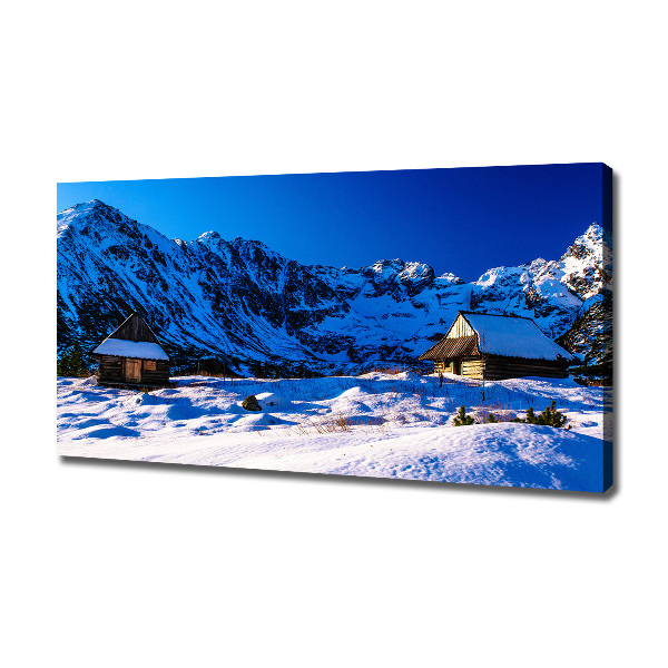 Canvas wall art Houses in the Tatra Mountains