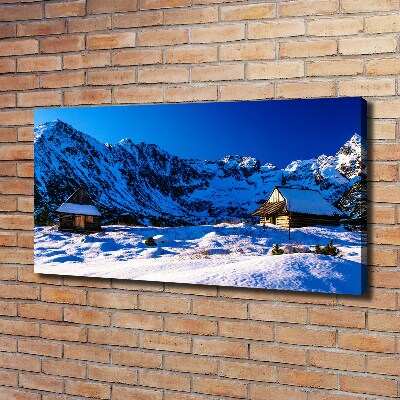 Canvas wall art Houses in the Tatra Mountains