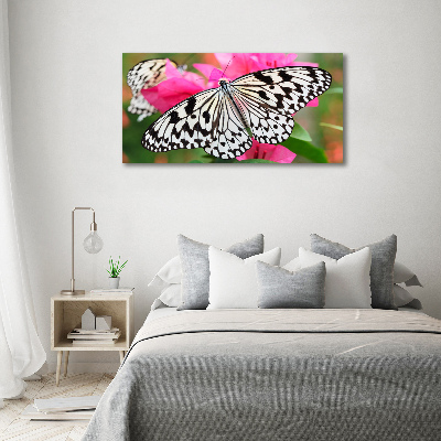 Large canvas wall art Flower butterfly