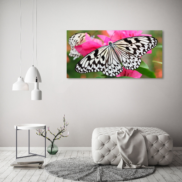 Large canvas wall art Flower butterfly