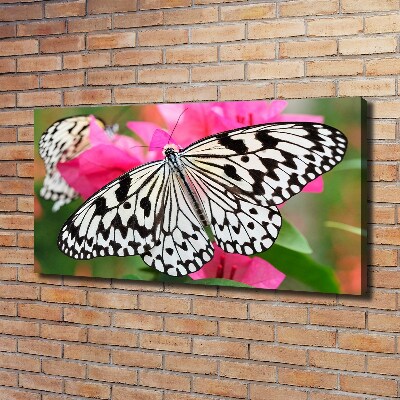 Large canvas wall art Flower butterfly