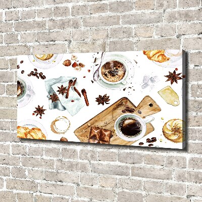 Canvas wall art Morning coffee