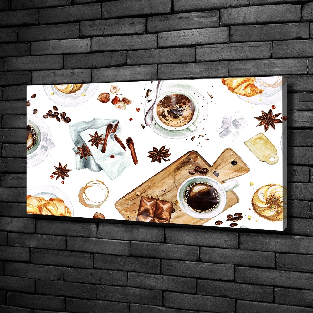 Canvas wall art Morning coffee