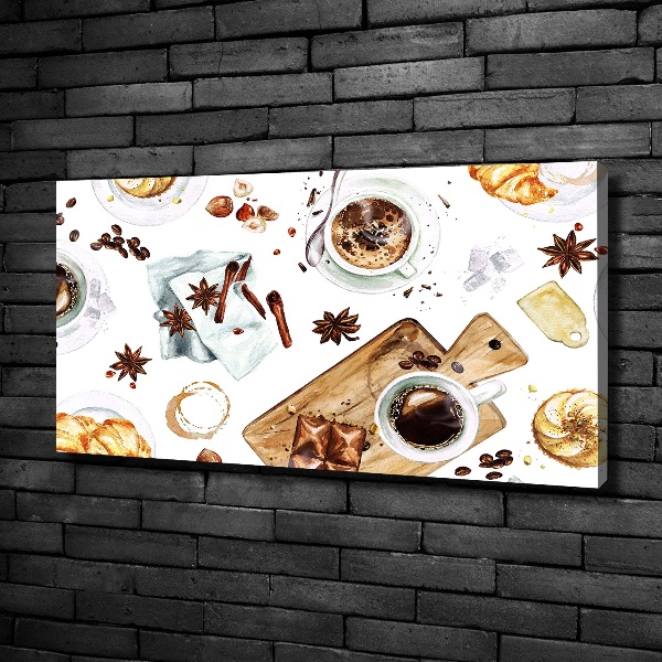 Canvas wall art Morning coffee