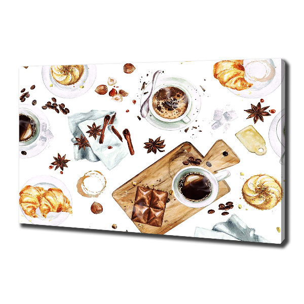 Canvas wall art Morning coffee