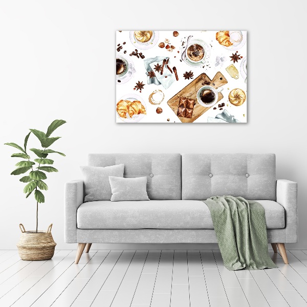 Canvas wall art Morning coffee