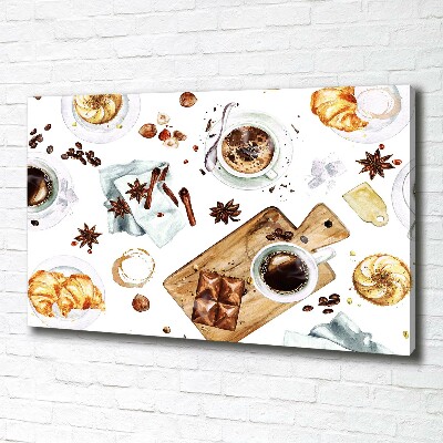 Canvas wall art Morning coffee