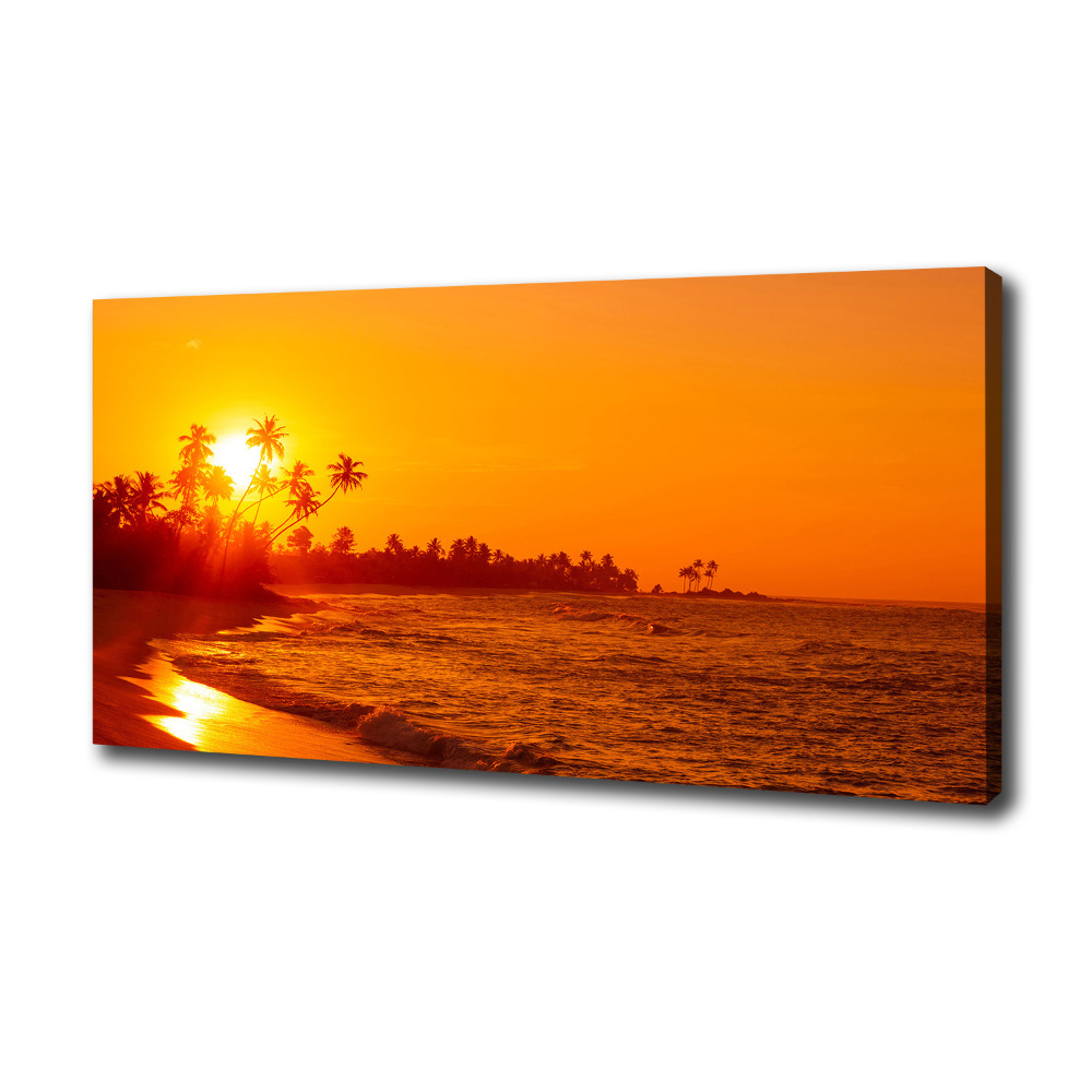 Canvas wall art Sunset beach