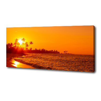 Canvas wall art Sunset beach