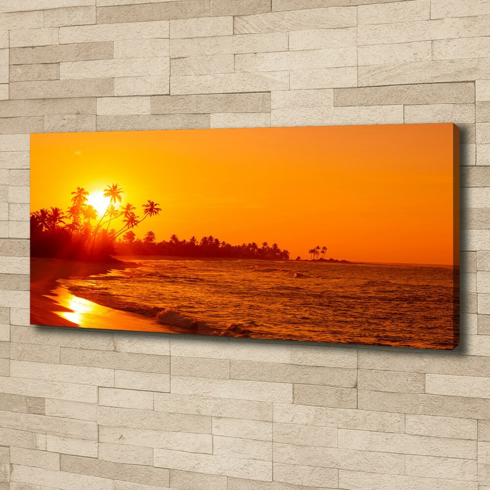 Canvas wall art Sunset beach