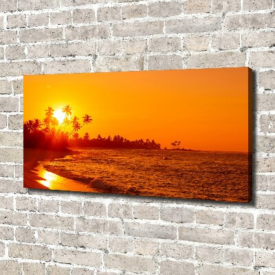 Canvas wall art Sunset beach