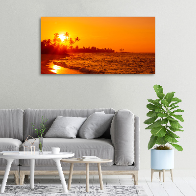 Canvas wall art Sunset beach