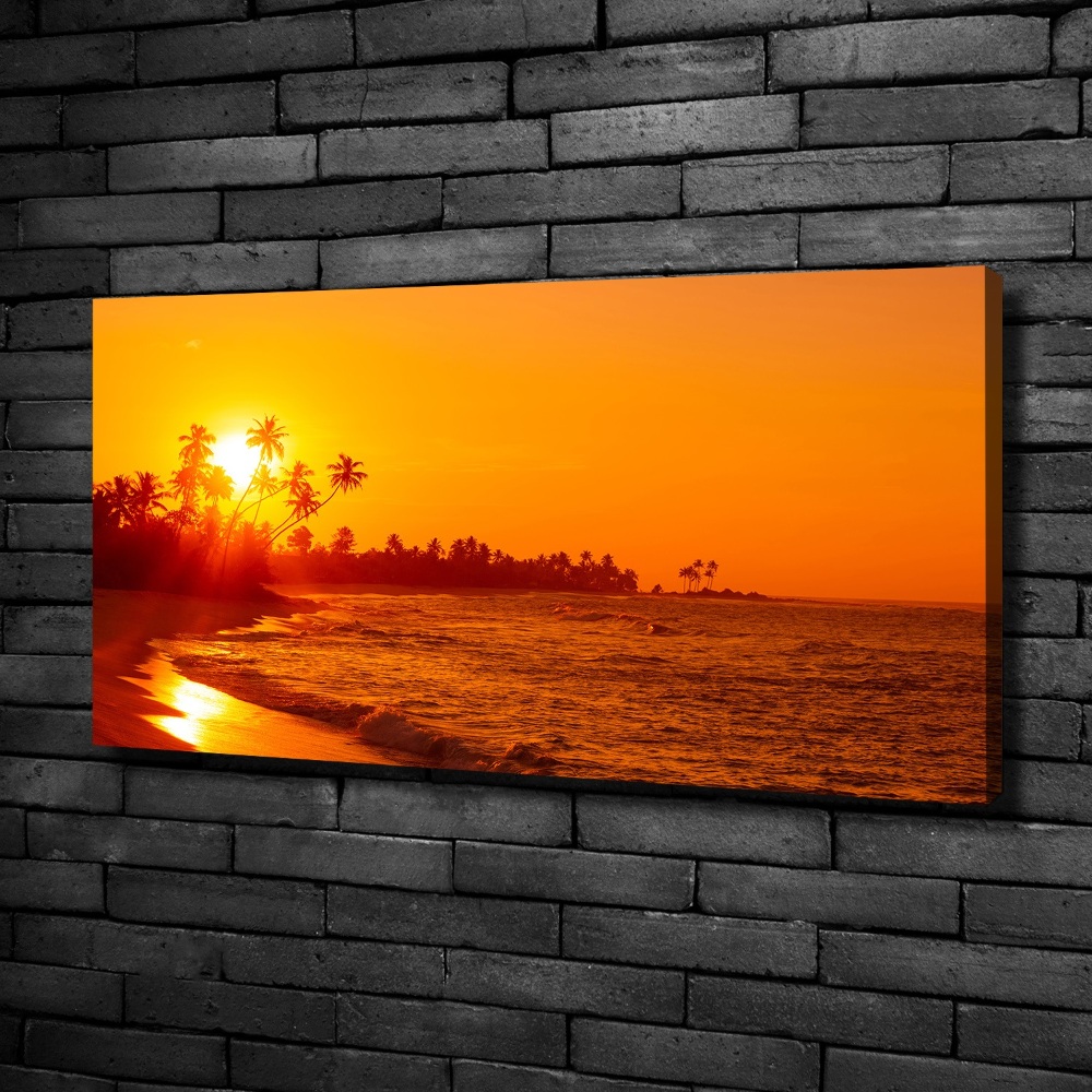 Canvas wall art Sunset beach