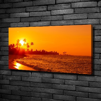 Canvas wall art Sunset beach