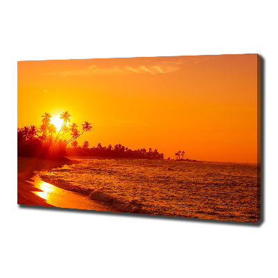 Canvas wall art Sunset beach