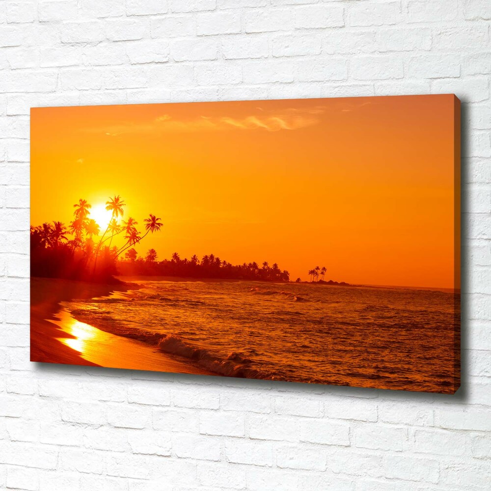 Canvas wall art Sunset beach