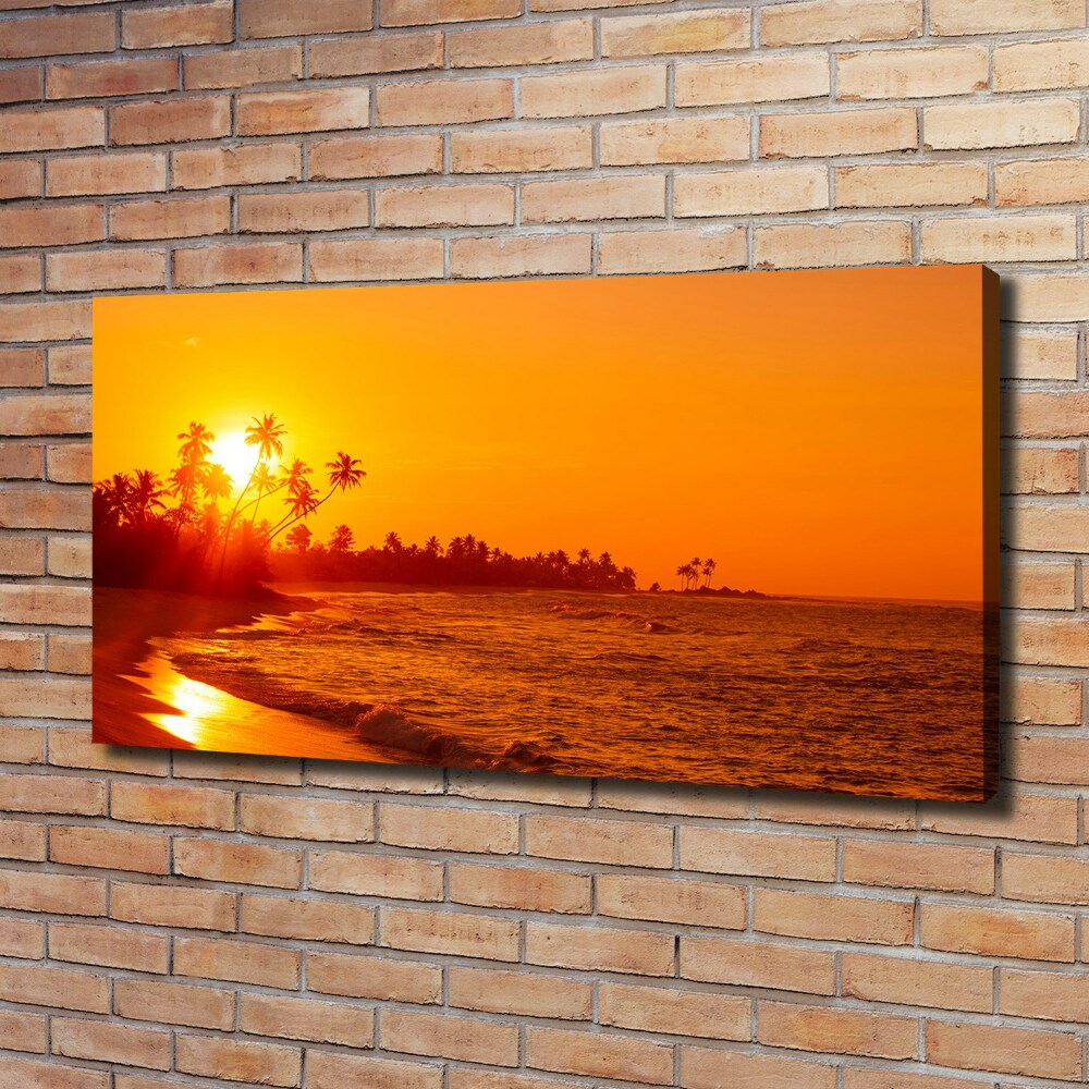 Canvas wall art Sunset beach