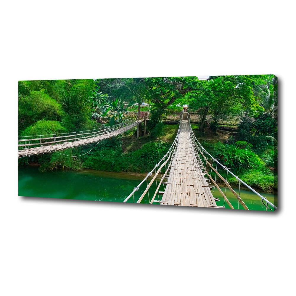 Canvas wall art Bridge over the river