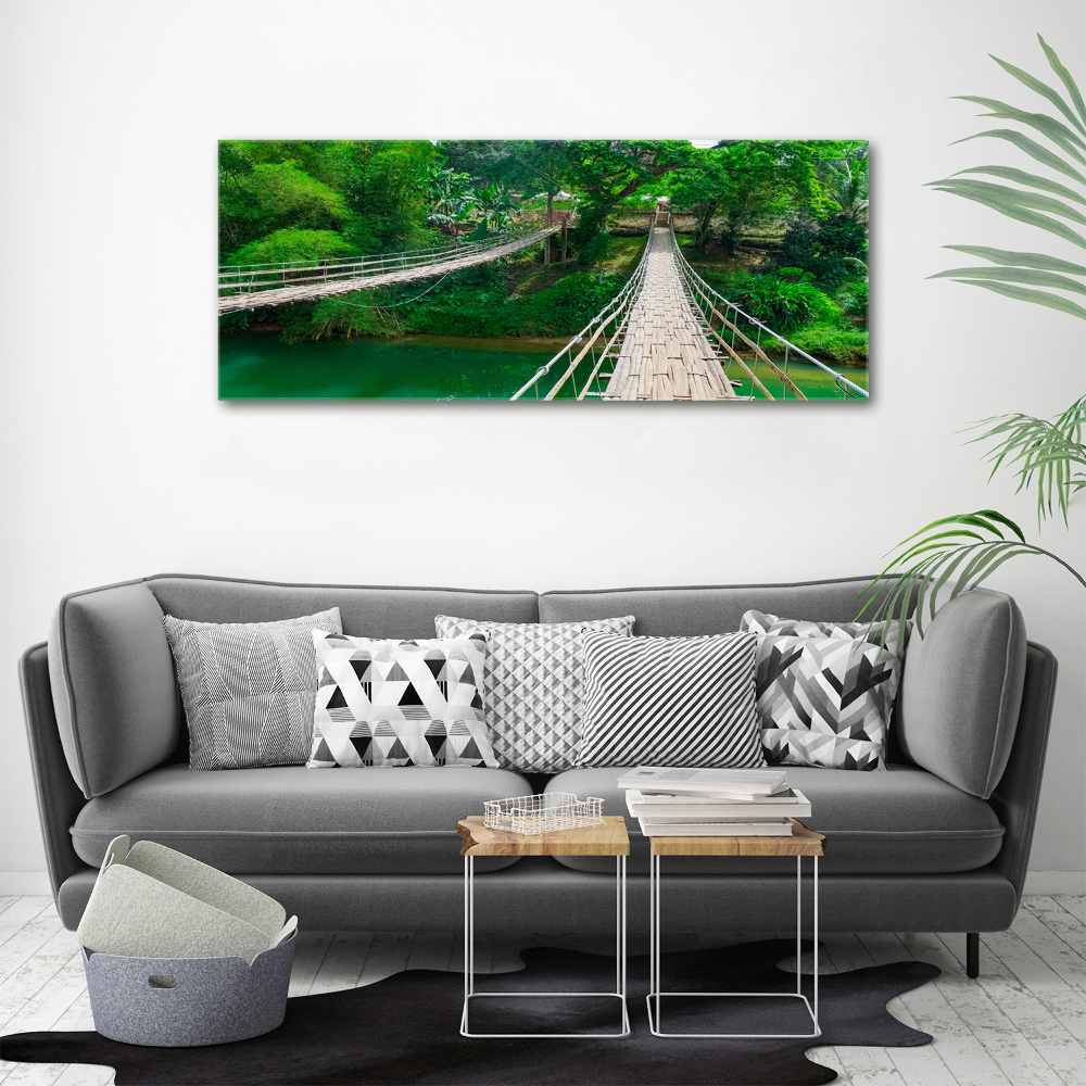 Canvas wall art Bridge over the river