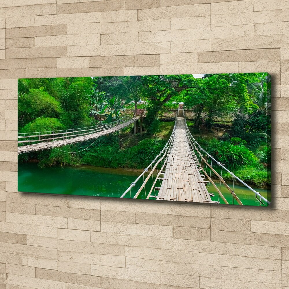 Canvas wall art Bridge over the river