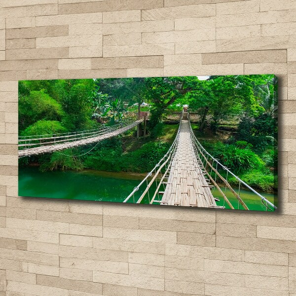 Canvas wall art Bridge over the river