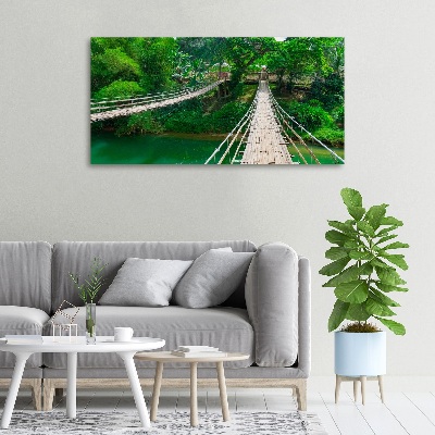 Canvas wall art Bridge over the river