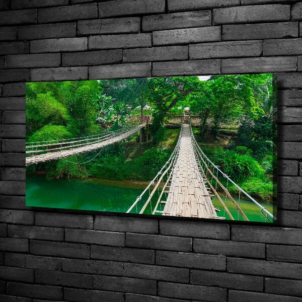 Canvas wall art Bridge over the river