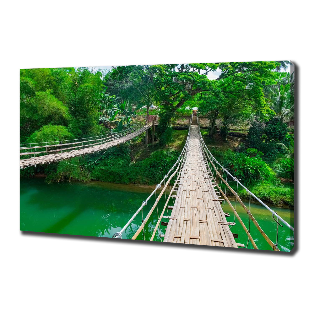 Canvas wall art Bridge over the river