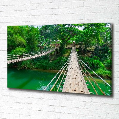 Canvas wall art Bridge over the river