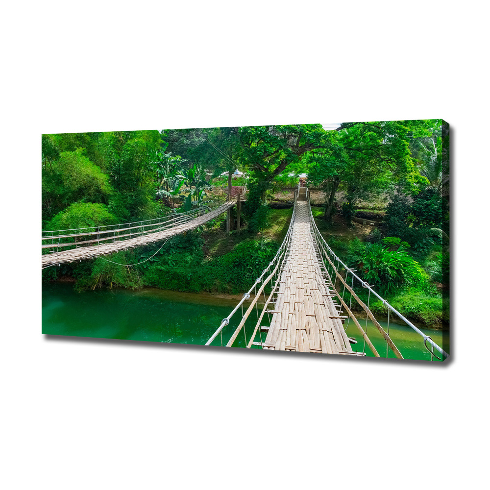 Canvas wall art Bridge over the river