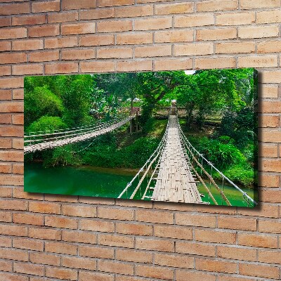 Canvas wall art Bridge over the river