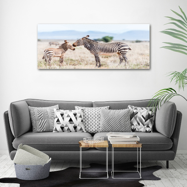 Large canvas wall art Zebra in the mountains