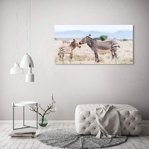 Large canvas wall art Zebra in the mountains