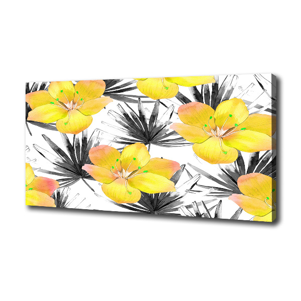 Canvas wall art Tropical flowers