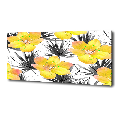 Canvas wall art Tropical flowers