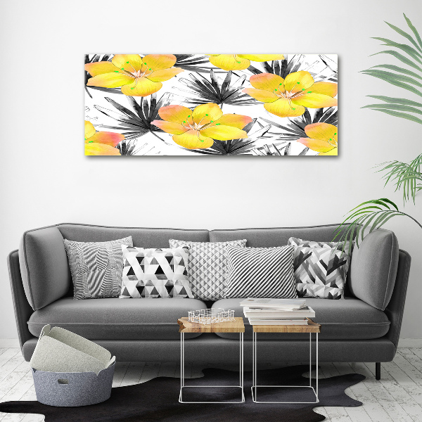 Canvas wall art Tropical flowers