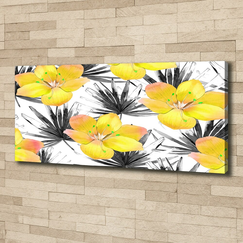 Canvas wall art Tropical flowers