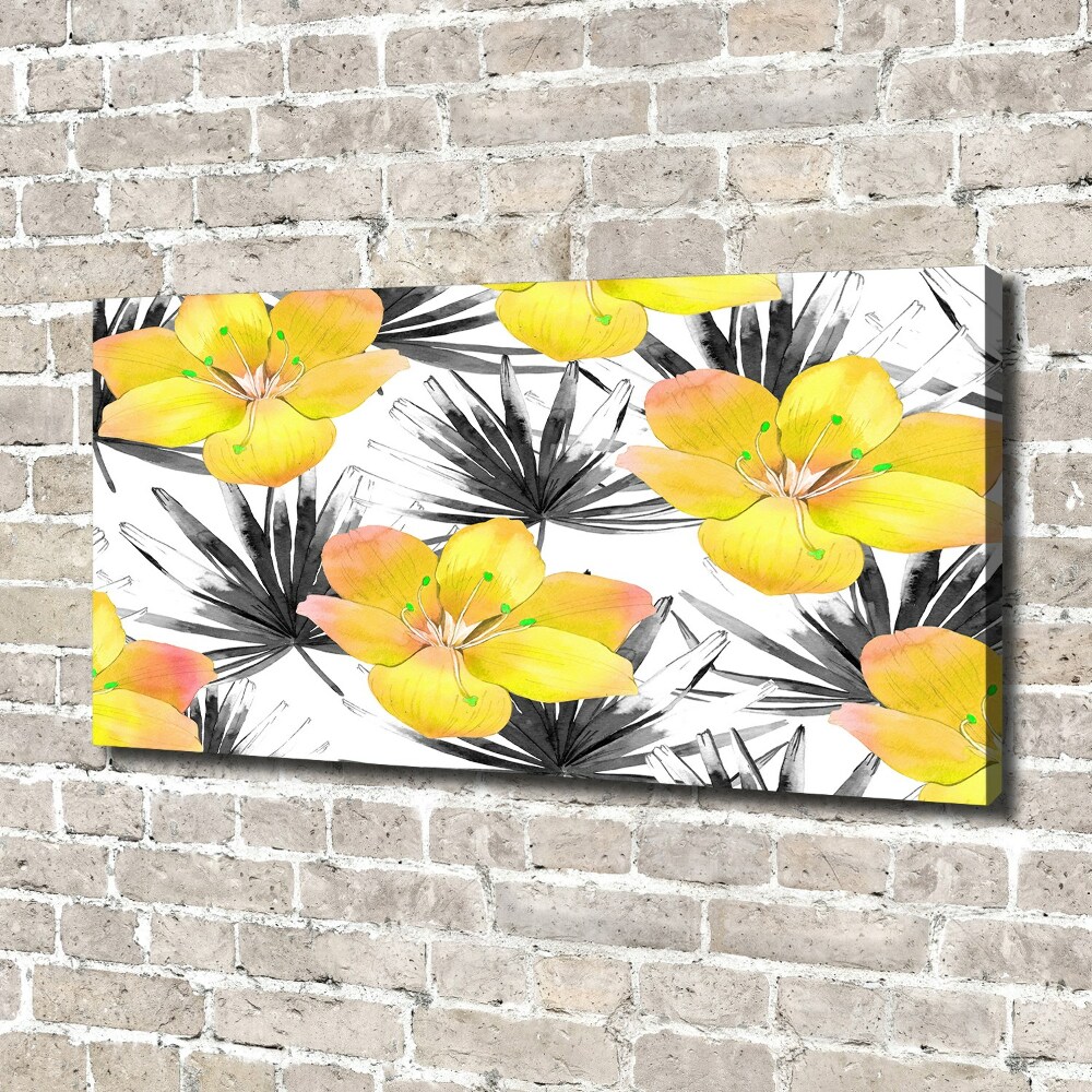 Canvas wall art Tropical flowers