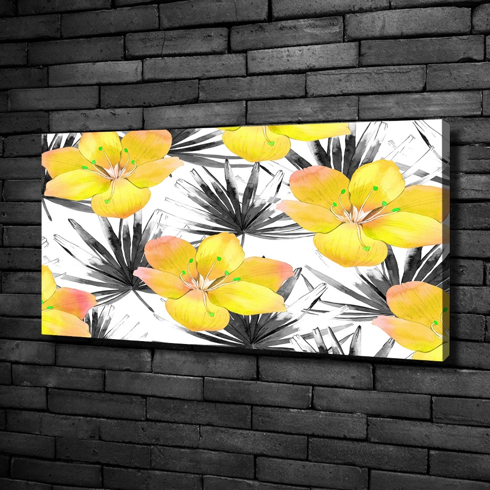 Canvas wall art Tropical flowers