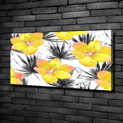 Canvas wall art Tropical flowers